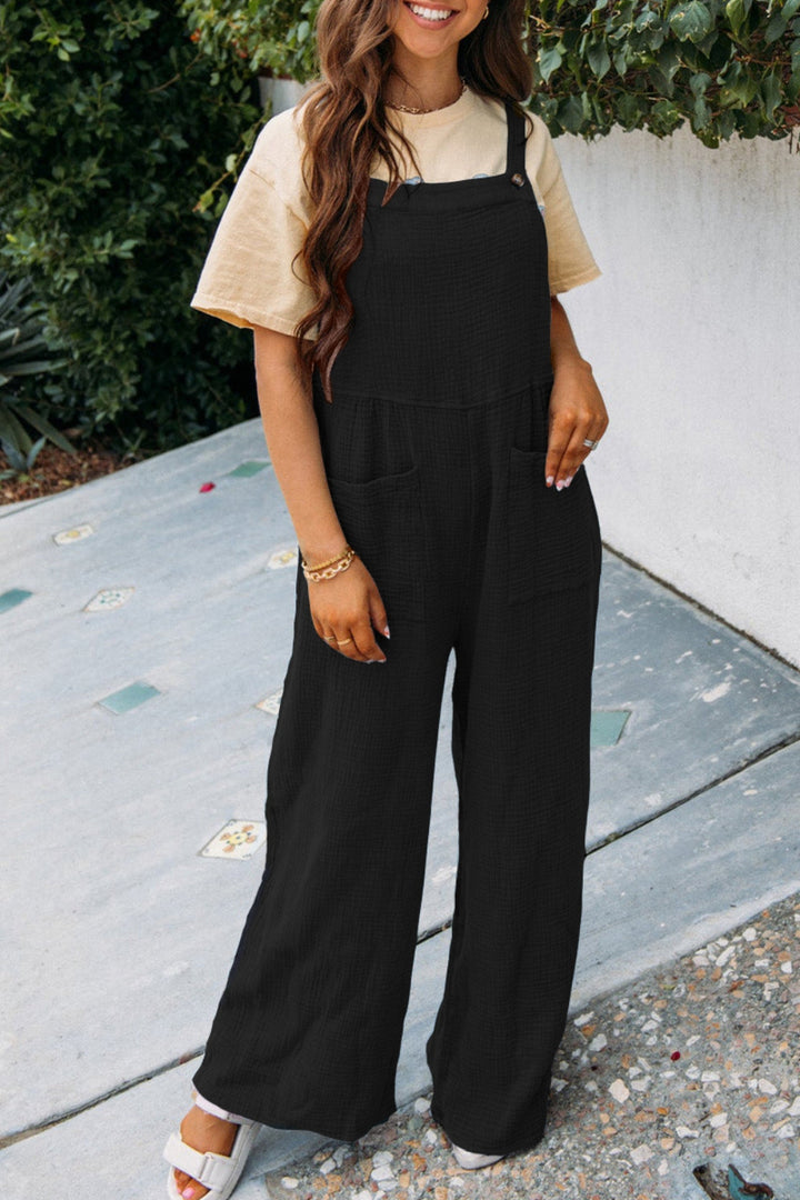 Full Size Wide Leg Front Pocket Jumpsuit