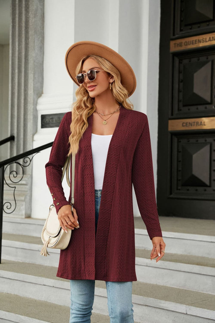 Long Sleeve Open Front Cardigan