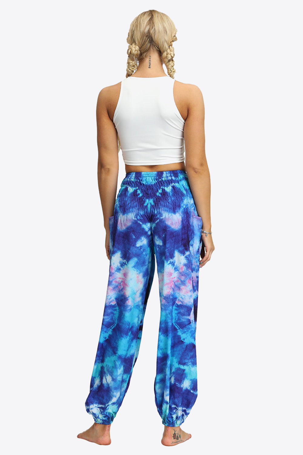 Tie-Dye Smocked Joggers