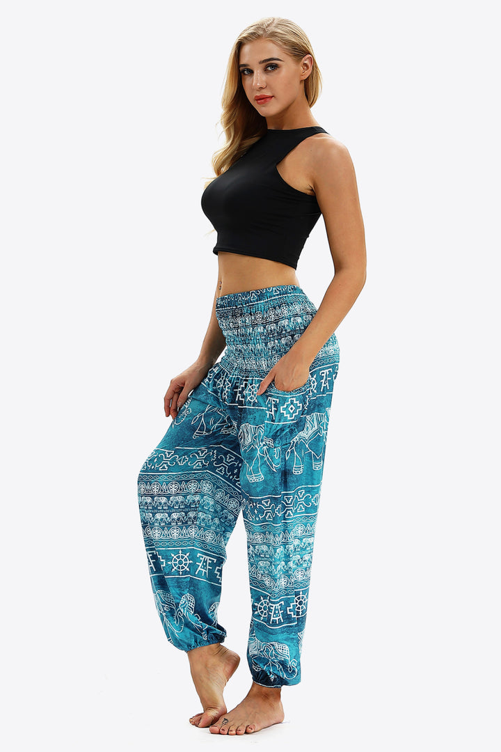 Elephant Print Pocket Joggers