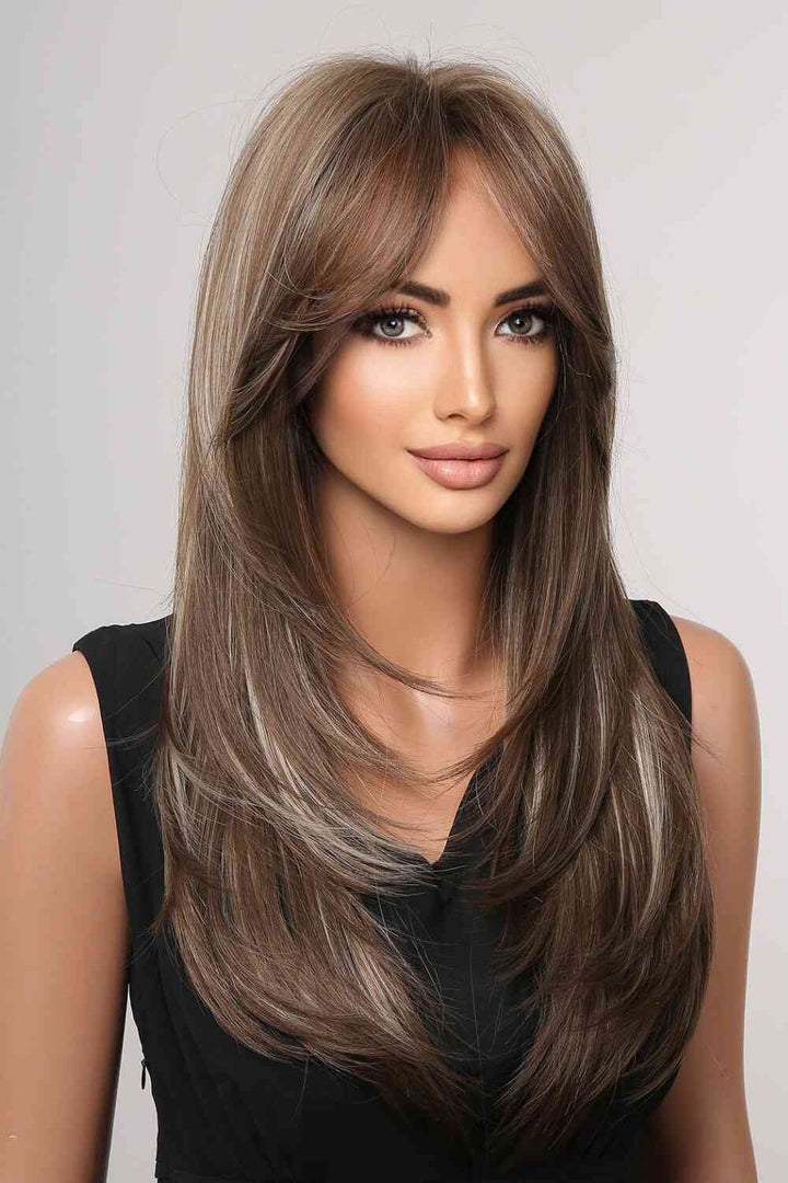 13*1" Full-Machine Wigs Synthetic Long Straight 22"