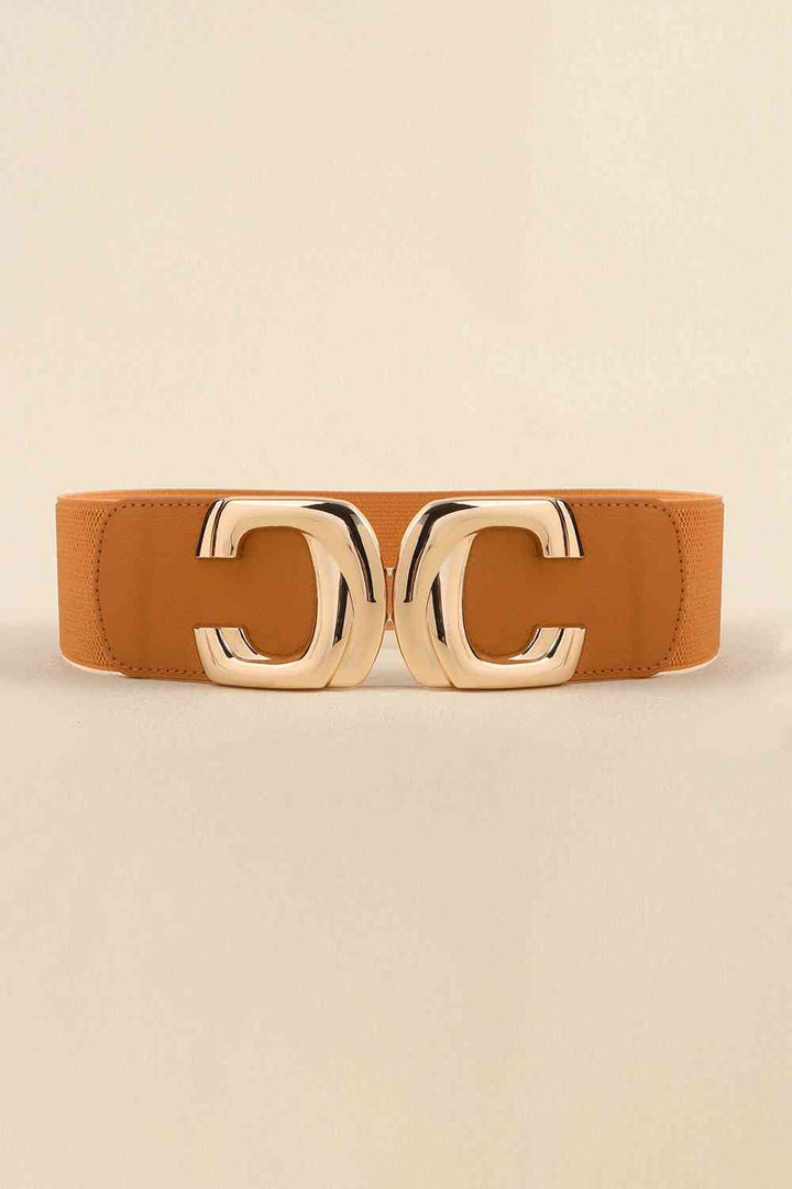 Zinc Alloy Buckle Elastic Wide Belt