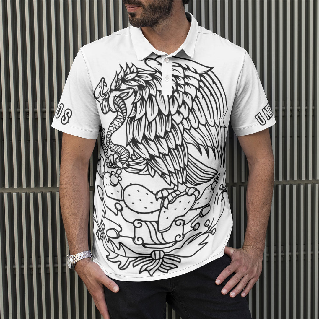 “Unidos” Print Polo Shirt