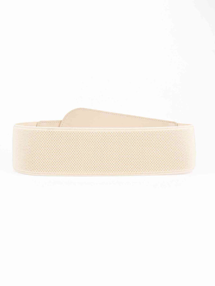 PU Elastic Wide Belt with Alloy Buckle