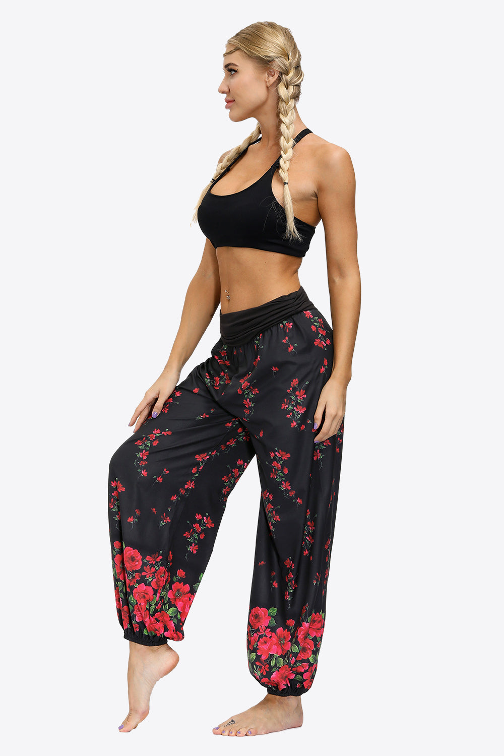 Oversized Printed Wide Leg Long Pants